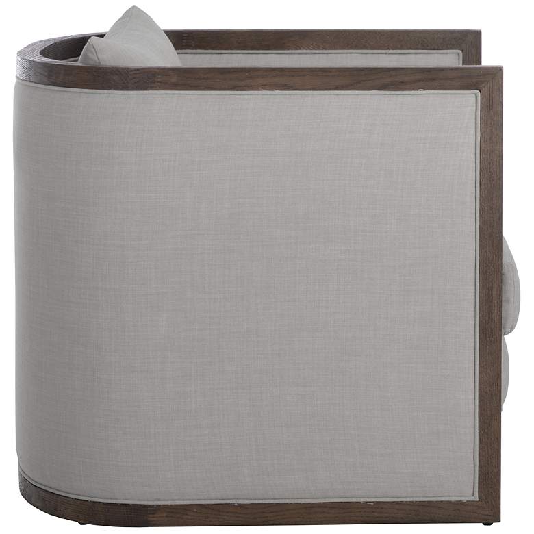 Image 3 Sunpan Chloe Lounge Chair Distressed Brown Linoso Light Gray more views
