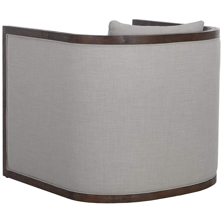 Image 4 Sunpan Chloe Lounge Chair Distressed Brown Linoso Light Gray more views