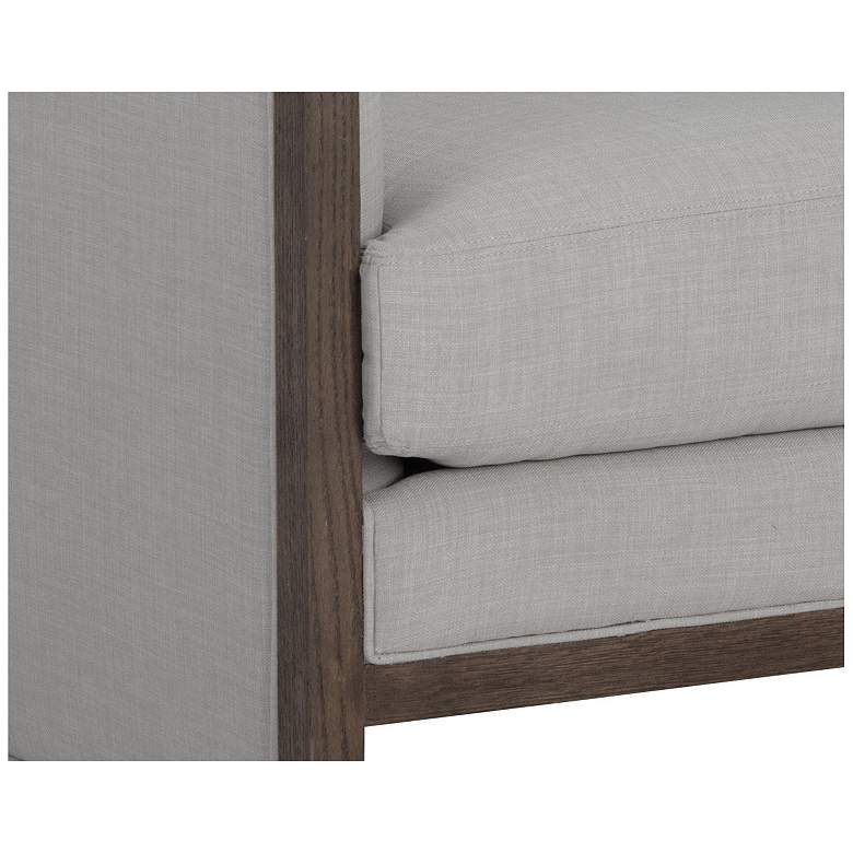 Image 5 Sunpan Chloe Lounge Chair Distressed Brown Linoso Light Gray more views