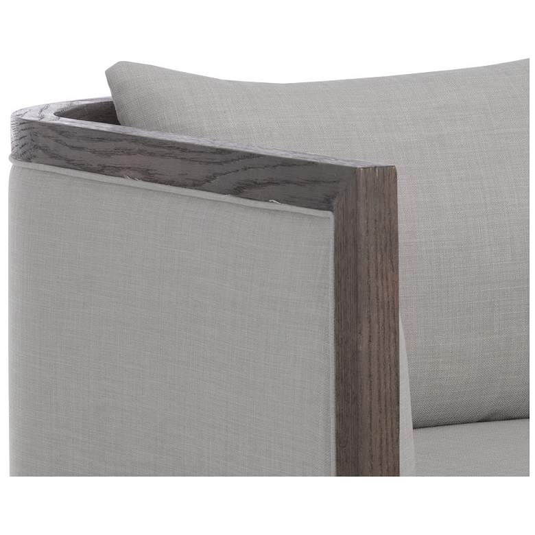 Image 6 Sunpan Chloe Lounge Chair Distressed Brown Linoso Light Gray more views