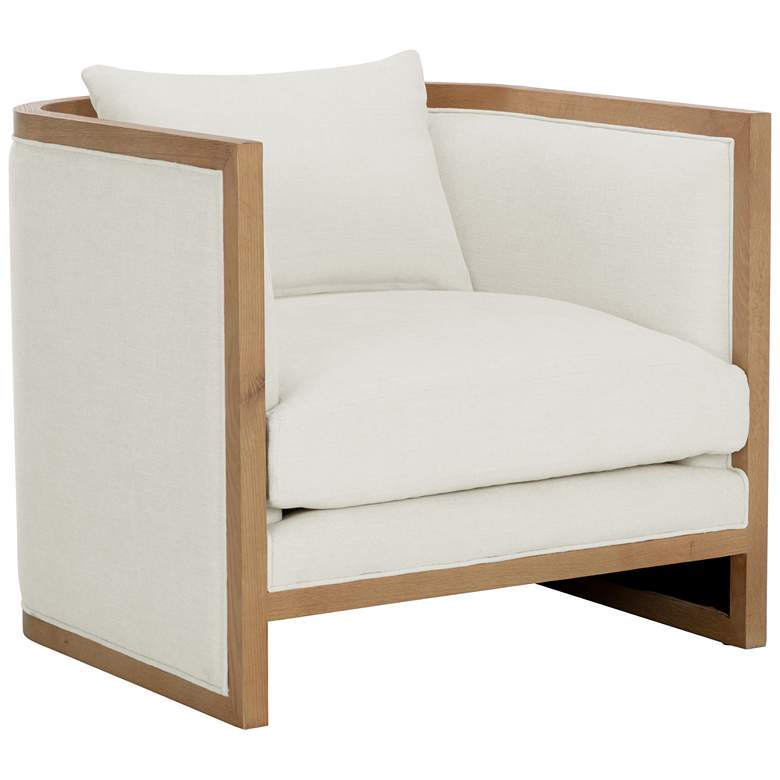Image 2 Sunpan Chloe Lounge Chair Natural Heather Ivory Tweed