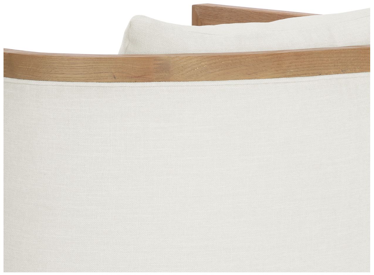 Sunpan Chloe Lounge Chair Natural Heather Ivory Tweed