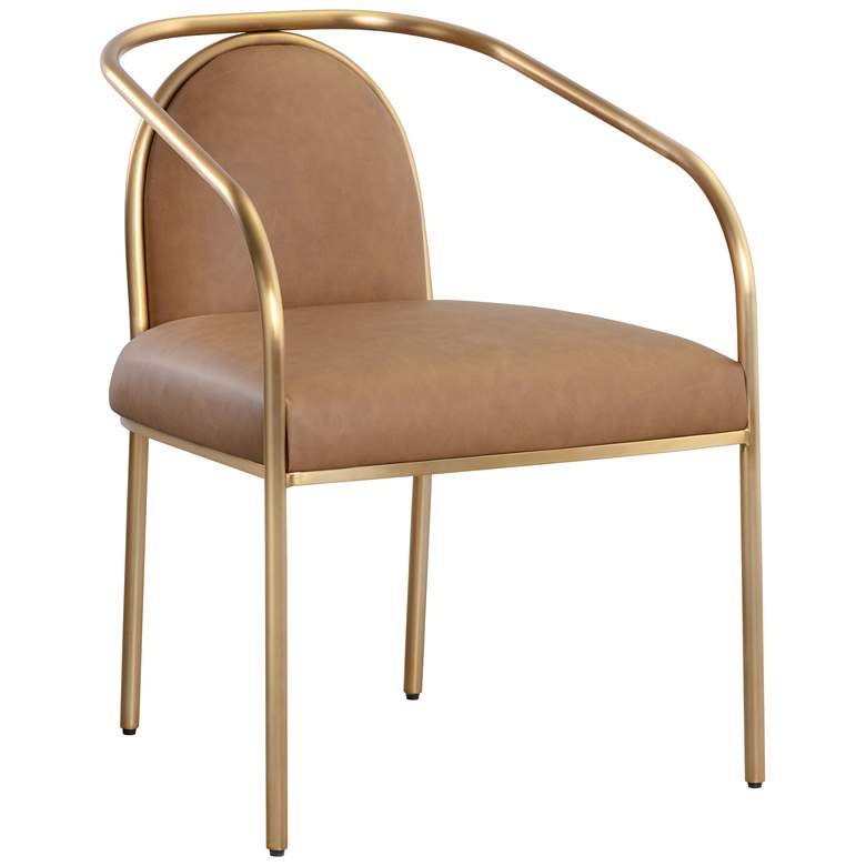 Image 1 Sunpan Cicero Dining Armchair Milliken Cognac