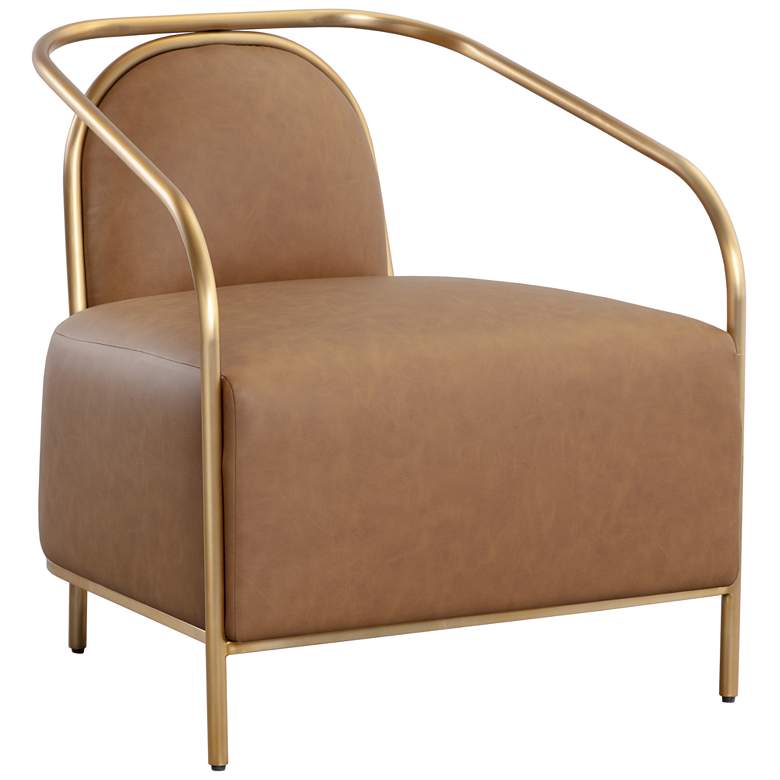 Image 1 Sunpan Cicero Lounge Chair Milliken Cognac