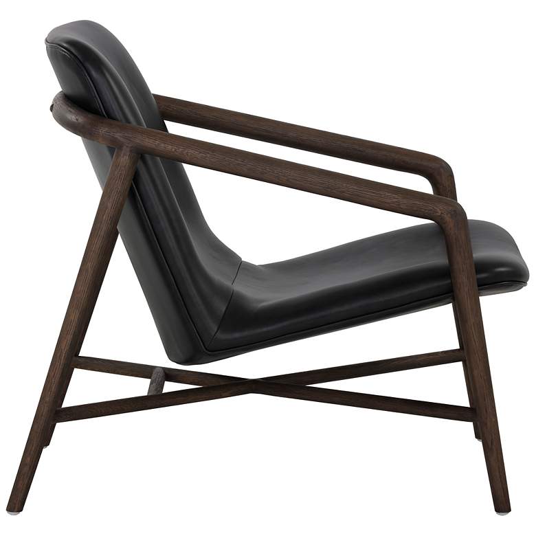 Image 3 Sunpan Cinelli Lounge Chair Distressed Brown Brentwood Charcoal Leather more views