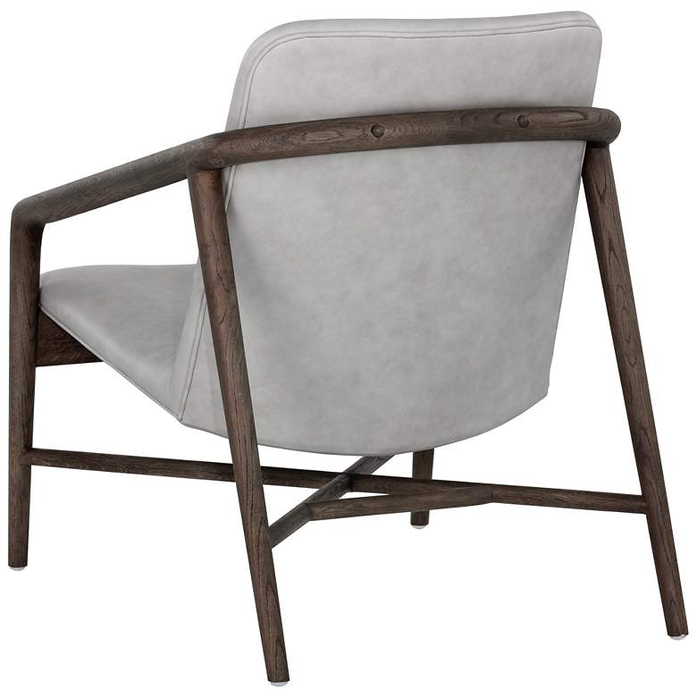 Image 4 Sunpan Cinelli Lounge Chair Distressed Brown Saloon Light Gray Leather more views