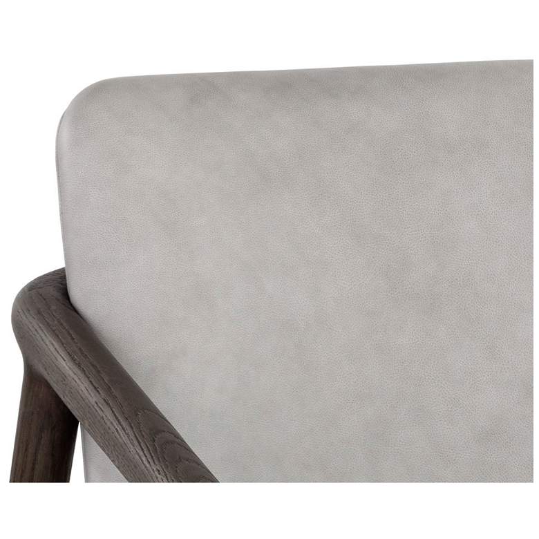 Image 6 Sunpan Cinelli Lounge Chair Distressed Brown Saloon Light Gray Leather more views