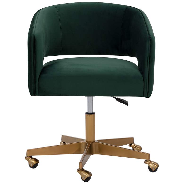 Image 2 Sunpan Claren Office Chair Deep Green Sky more views