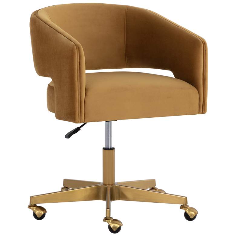 Image 1 Sunpan Claren Office Chair Gold Sky