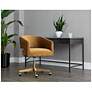 5_Sunpan Claren Office Chair Gold Sky more views