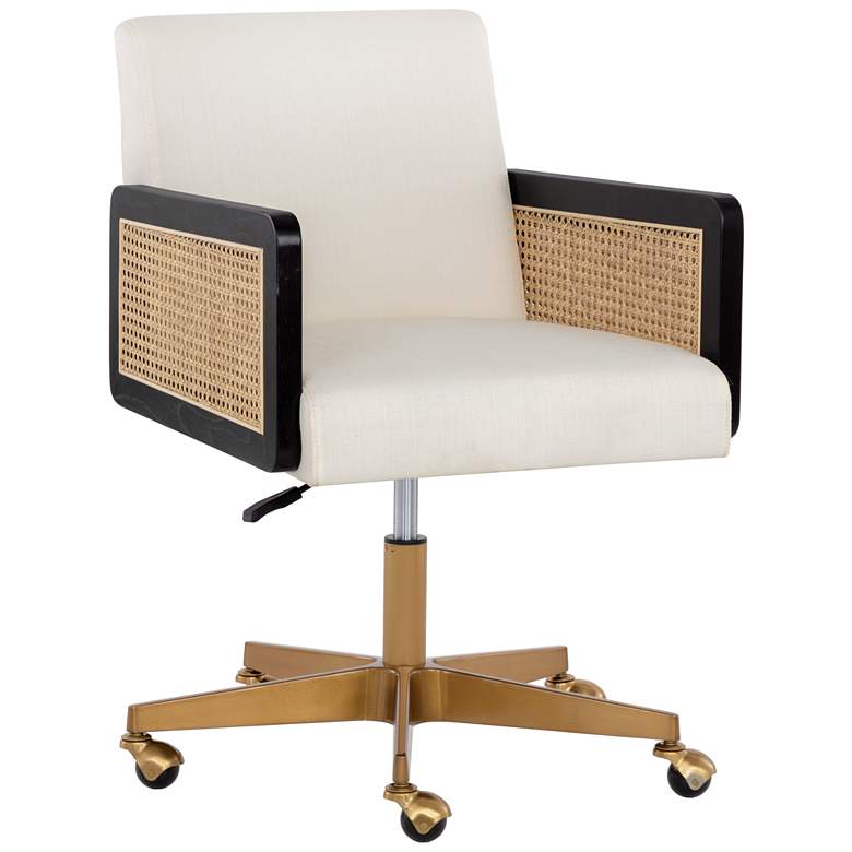 Image 1 Sunpan Claudette Office Chair Linoso Ivory