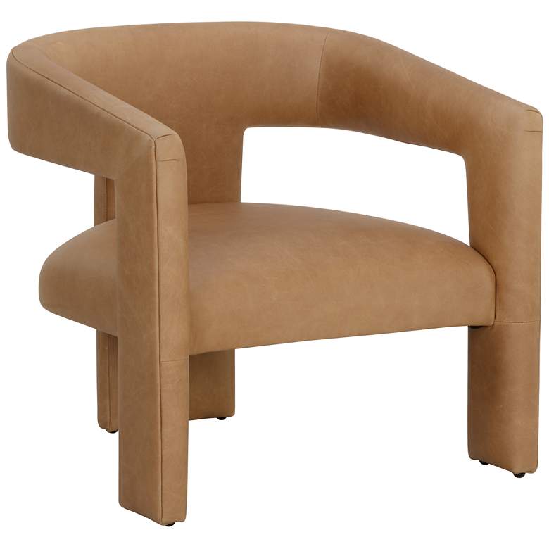 Image 1 Sunpan Cobourg Lounge Chair Ludlow Sesame Leather