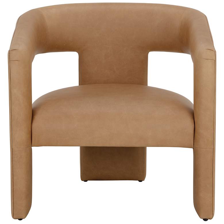 Image 2 Sunpan Cobourg Lounge Chair Ludlow Sesame Leather more views