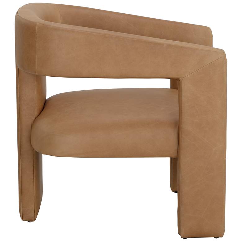 Image 3 Sunpan Cobourg Lounge Chair Ludlow Sesame Leather more views