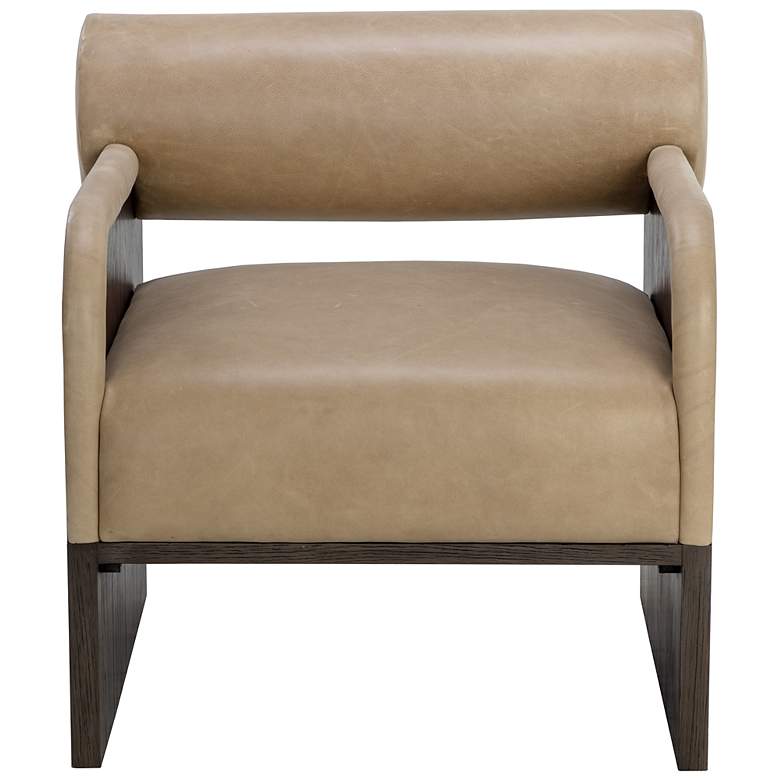 Image 2 Sunpan Coburn Lounge Chair Dark Brown Sahara Sand Leather more views