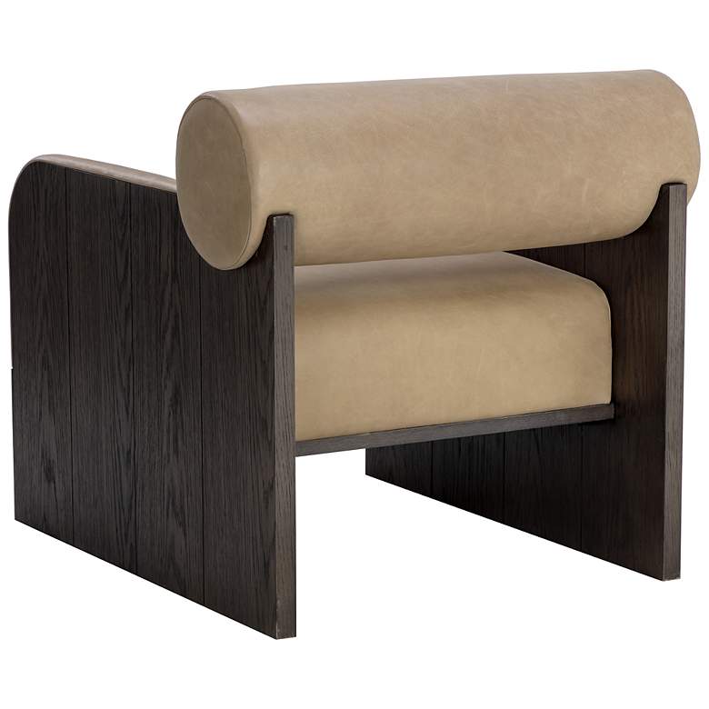 Image 4 Sunpan Coburn Lounge Chair Dark Brown Sahara Sand Leather more views