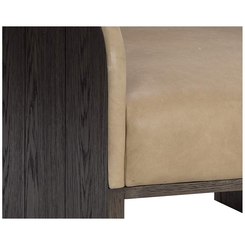 Image 5 Sunpan Coburn Lounge Chair Dark Brown Sahara Sand Leather more views