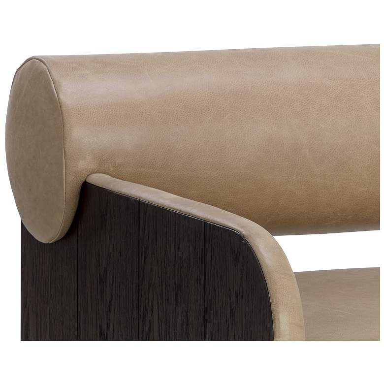 Image 6 Sunpan Coburn Lounge Chair Dark Brown Sahara Sand Leather more views