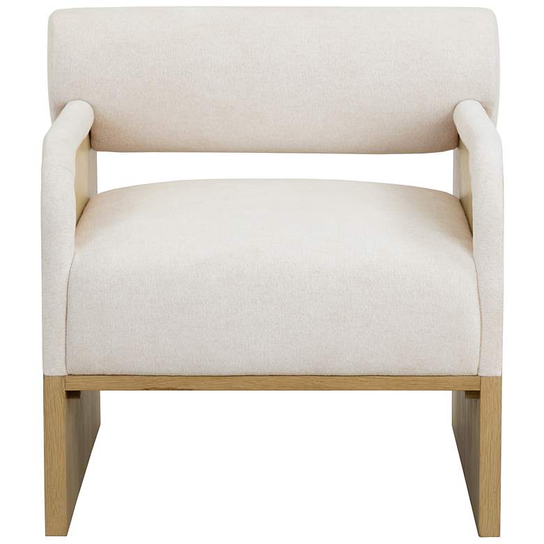 Image 2 Sunpan Coburn Lounge Chair Rustic Oak Eclipse White more views