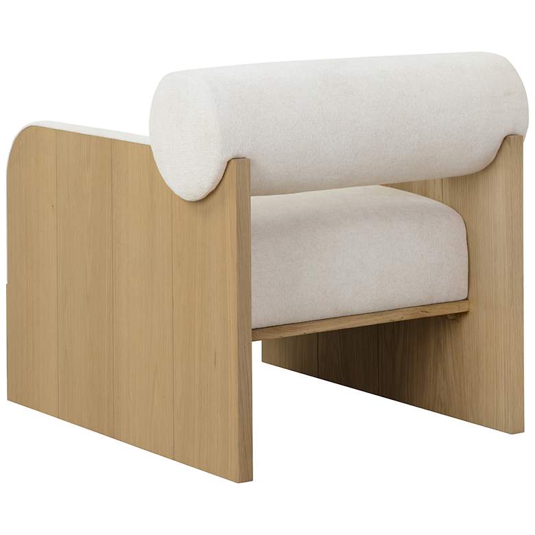 Image 4 Sunpan Coburn Lounge Chair Rustic Oak Eclipse White more views