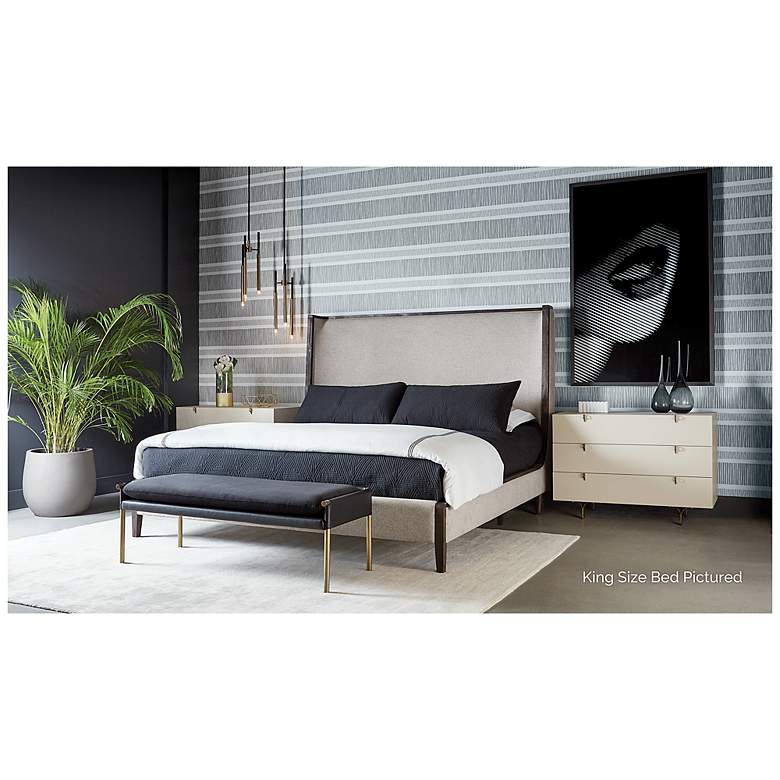 Image 4 Sunpan Colette Bed Queen Brown Belfast Heather Gray more views