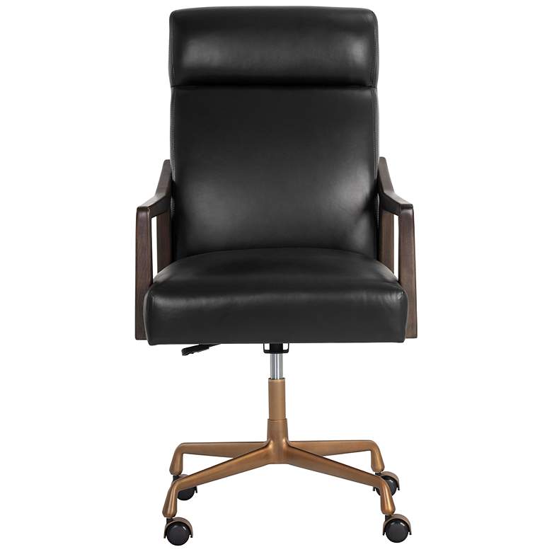 Image 2 Sunpan Collin Office Chair Brown Cortina Black Leather more views