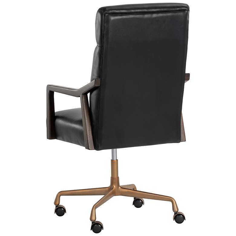 Image 4 Sunpan Collin Office Chair Brown Cortina Black Leather more views