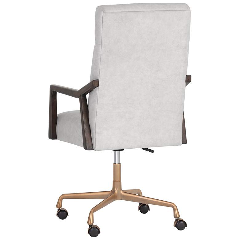 Image 4 Sunpan Collin Office Chair Brown Saloon Light Gray Leather more views
