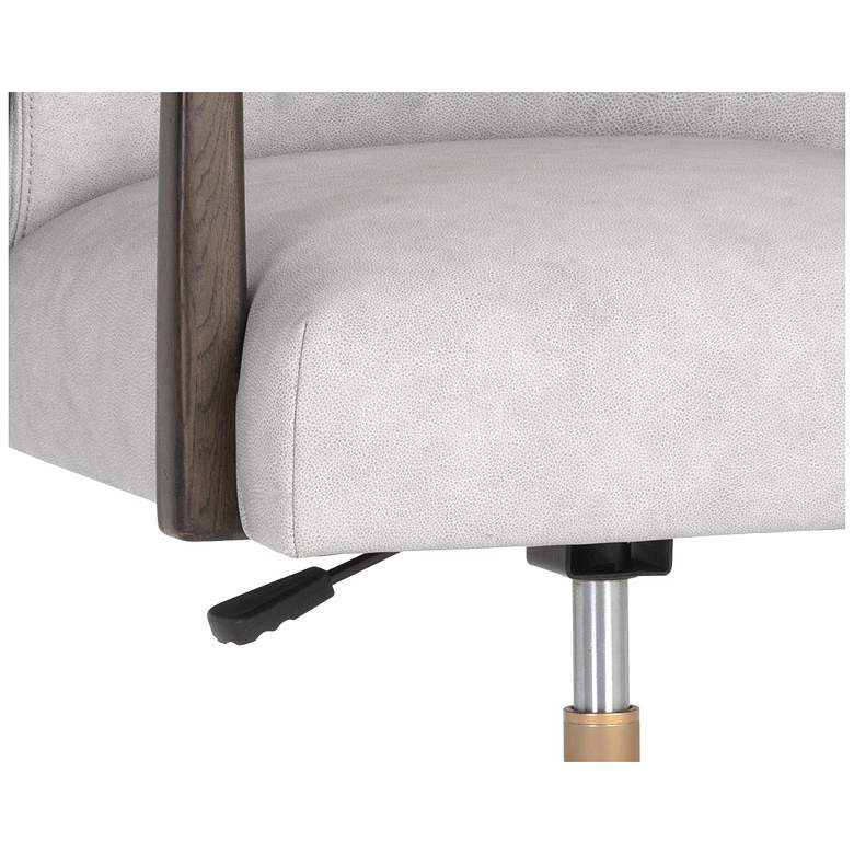 Image 6 Sunpan Collin Office Chair Brown Saloon Light Gray Leather more views