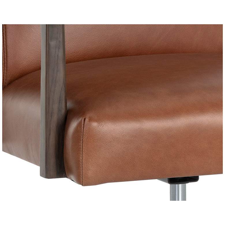 Image 6 Sunpan Collin Office Chair Brown Shalimar Tobacco Leather more views