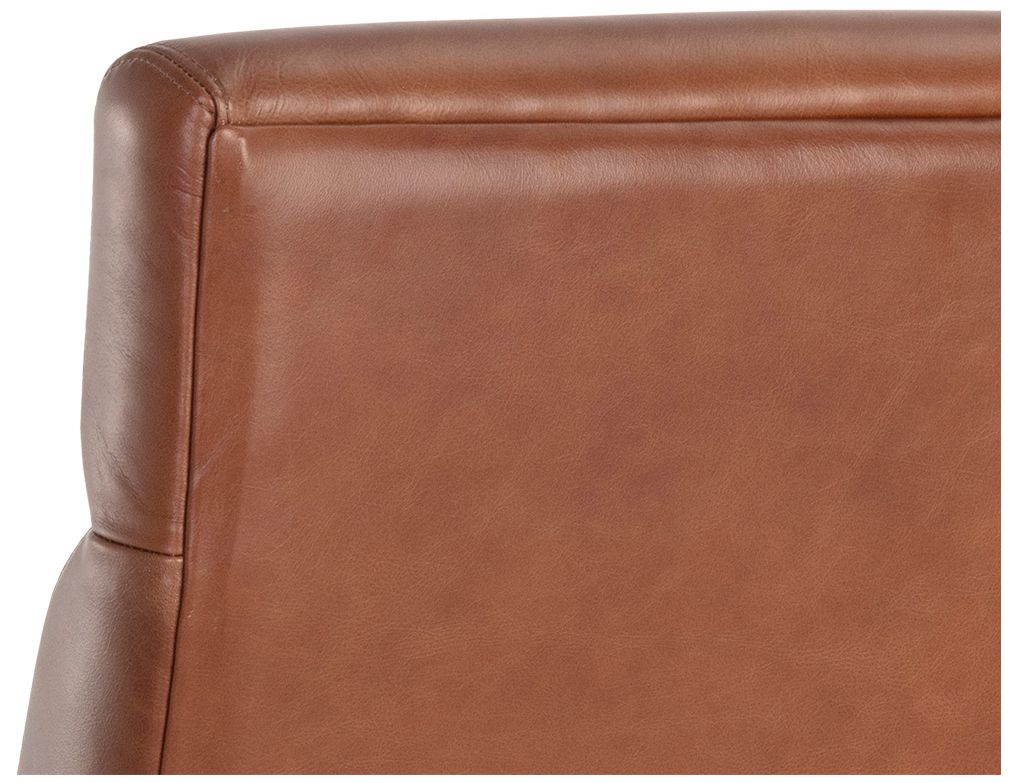 Sunpan Collin Office Chair Brown Shalimar Tobacco Leather