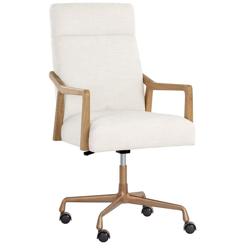 Image 1 Sunpan Collin Office Chair Natural Heather Ivory Tweed