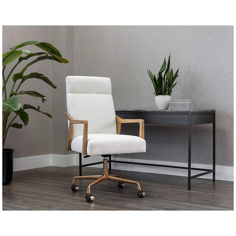 Image 5 Sunpan Collin Office Chair Natural Heather Ivory Tweed more views