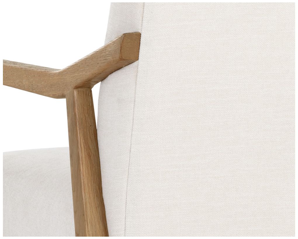 Sunpan Collin Office Chair Natural Heather Ivory Tweed