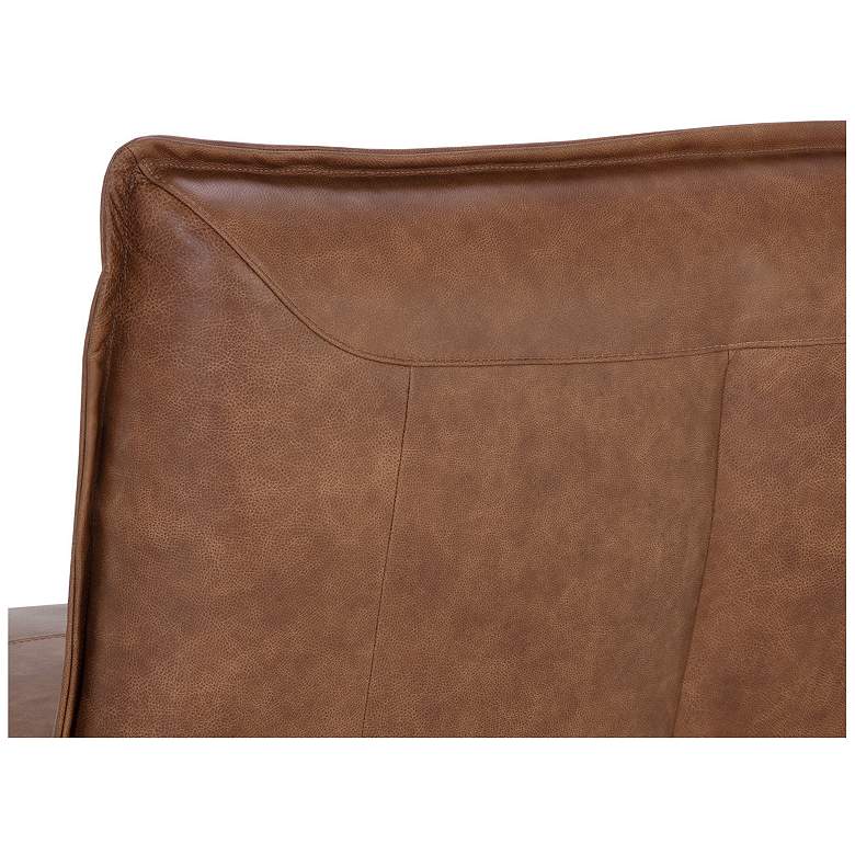 Image 7 Sunpan Colson Swivel Armless Chair Cognac Leather more views
