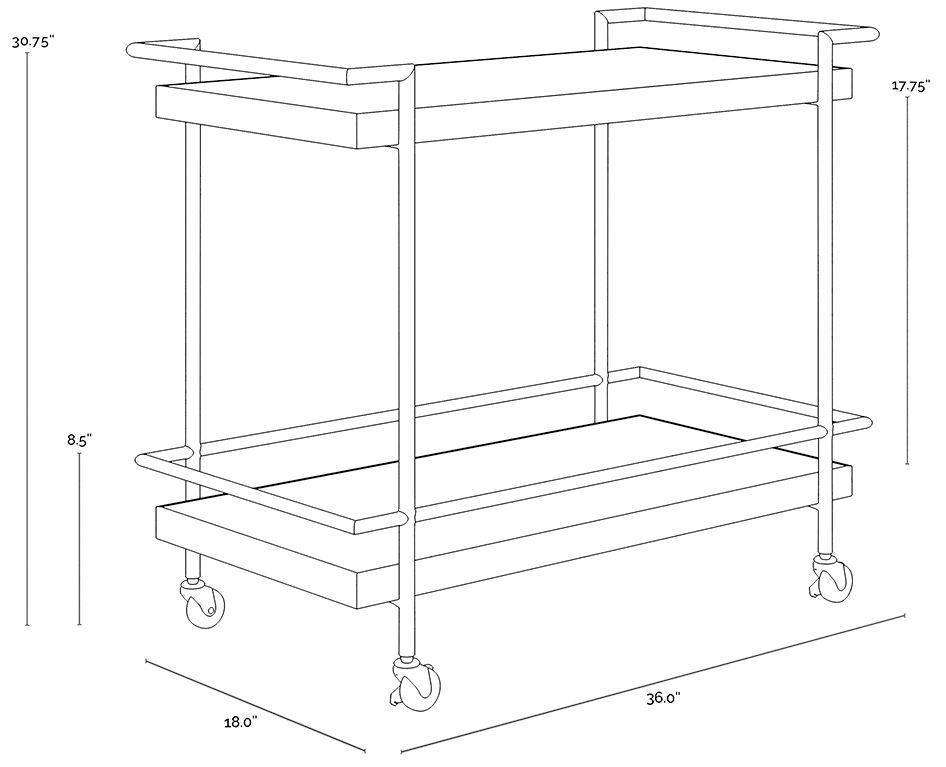 Sunpan Contardi Bar Cart