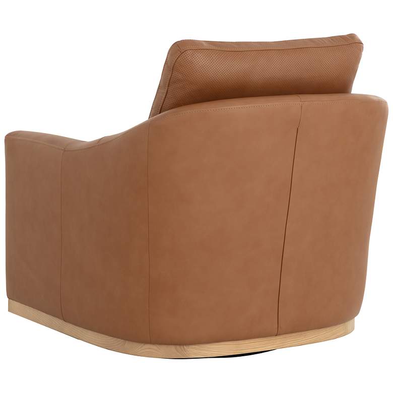 Image 4 Sunpan Corbin Swivel Lounge Chair Aline Butternut Leather more views