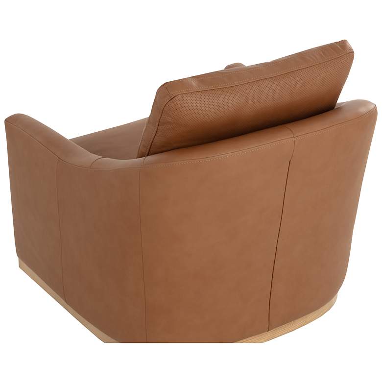 Image 5 Sunpan Corbin Swivel Lounge Chair Aline Butternut Leather more views
