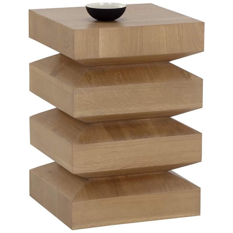 Image 1 Sunpan Cormac End Table Rustic Oak