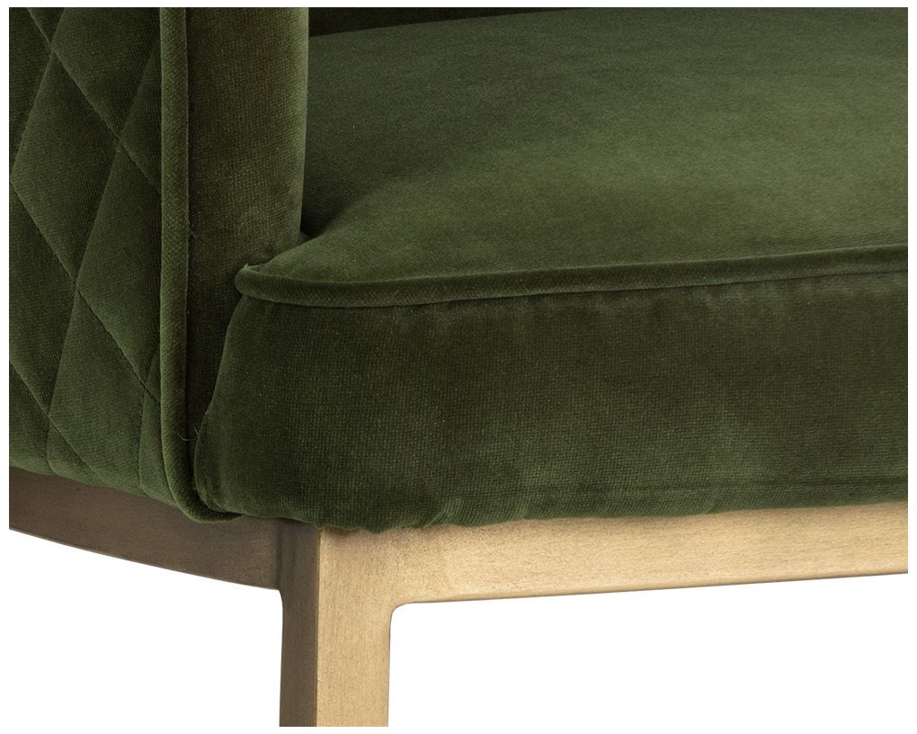 Image 7 Sunpan Cornella Dining Armchair Forest Green more views