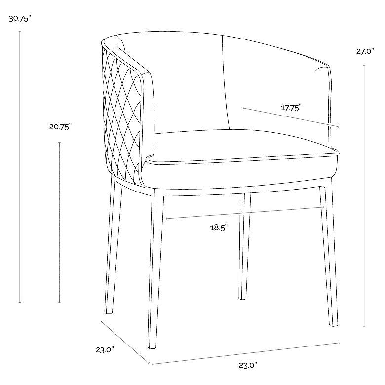 Image 6 Sunpan Cornella Dining Armchair Polo Club Stone more views