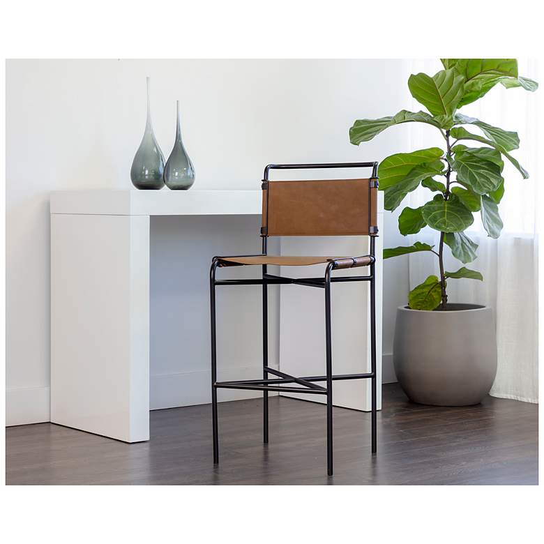 Image 5 Sunpan Corrigan Barstool Cognac Leather more views