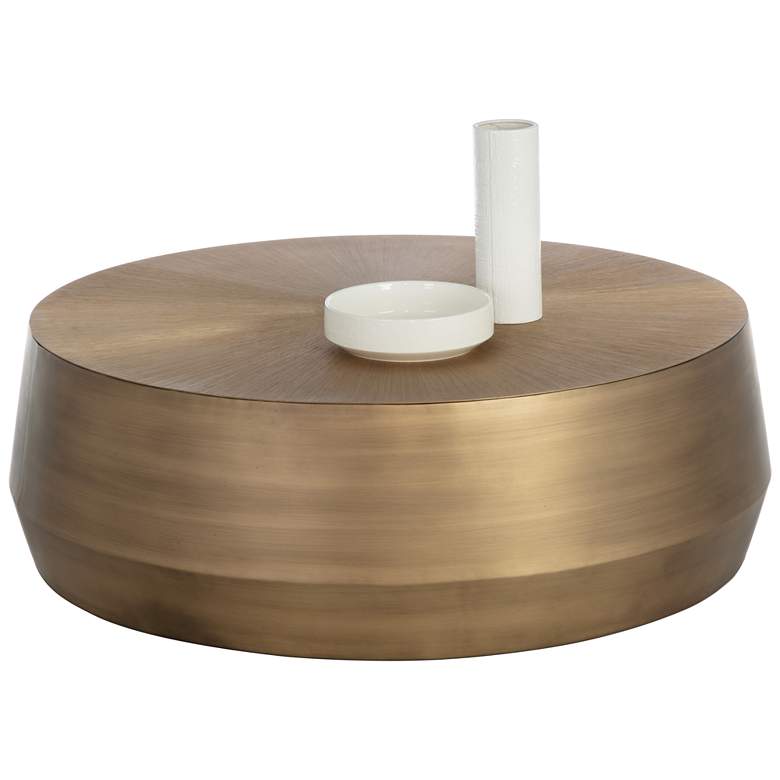 Image 1 Sunpan Creed Coffee Table Large Antique Gold
