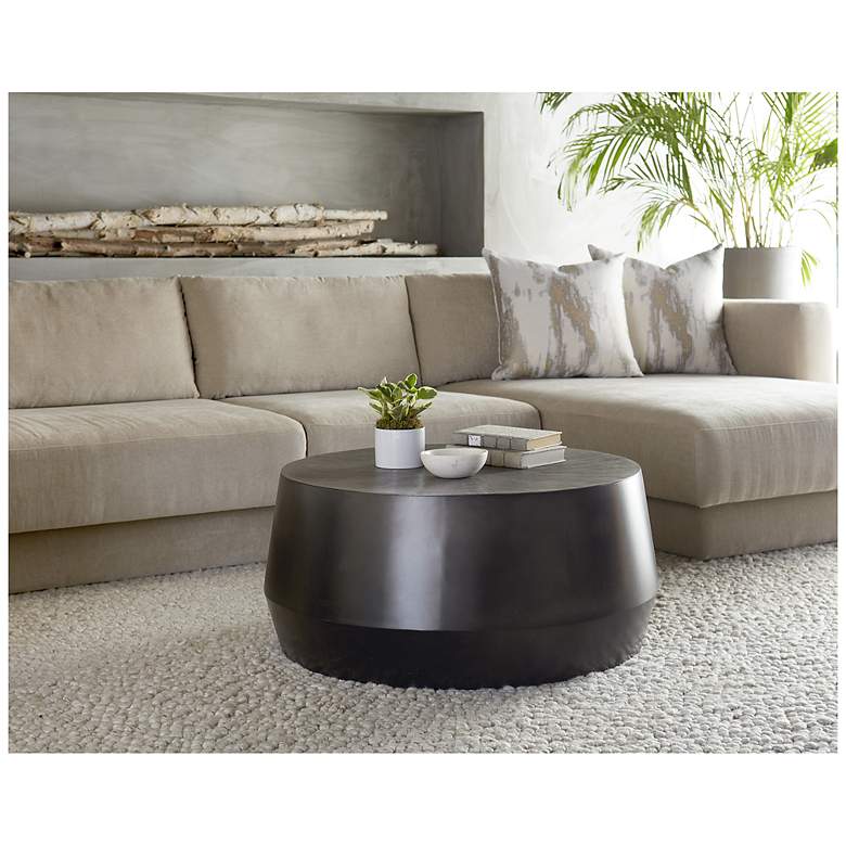 Image 4 Sunpan Creed Coffee Table Small Gunmetal more views