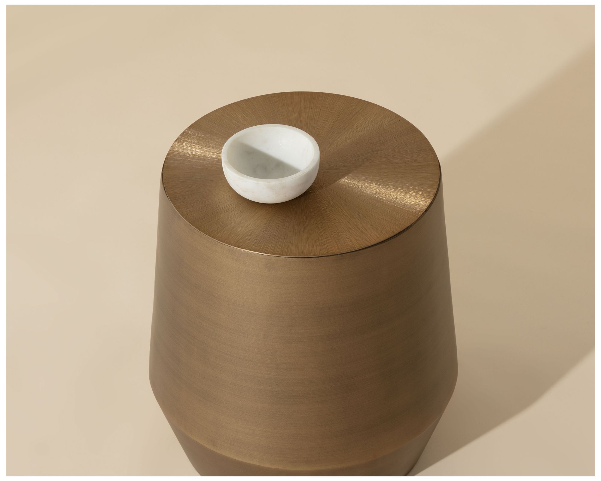 Sunpan Creed End Table Antique Gold