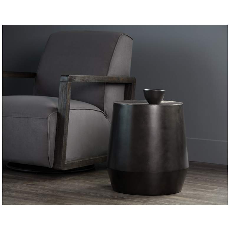 Image 5 Sunpan Creed End Table Gunmetal more views