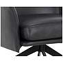 6_Sunpan Crosby Swivel Lounge Chair Alpine Black Leather more views