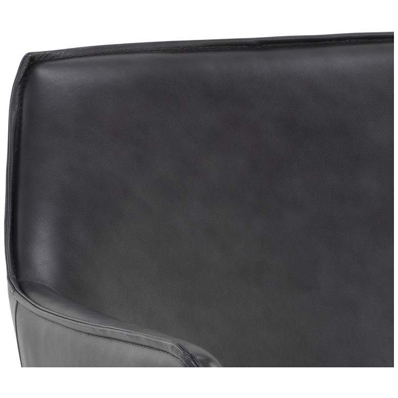 Image 7 Sunpan Crosby Swivel Lounge Chair Alpine Black Leather more views