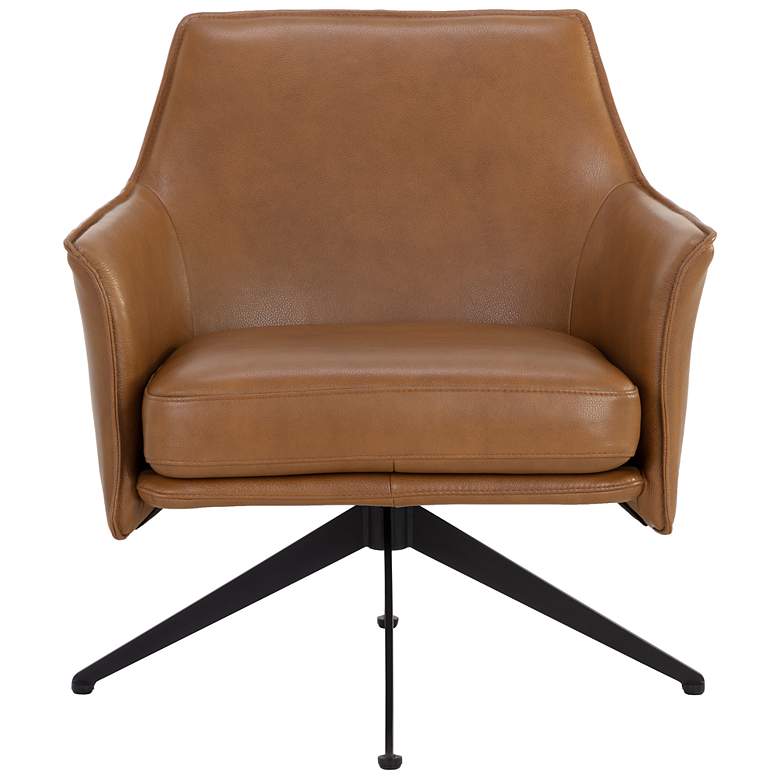 Image 3 Sunpan Crosby Swivel Lounge Chair Missouri Cognac Leather more views