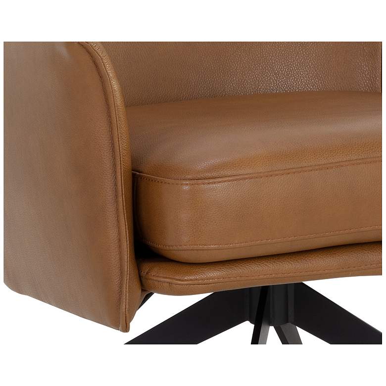 Image 6 Sunpan Crosby Swivel Lounge Chair Missouri Cognac Leather more views